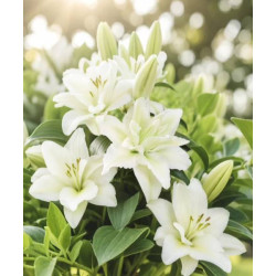 lilietulipany lilia roselily aisha cebulki kwiatowe łódz biała byliny